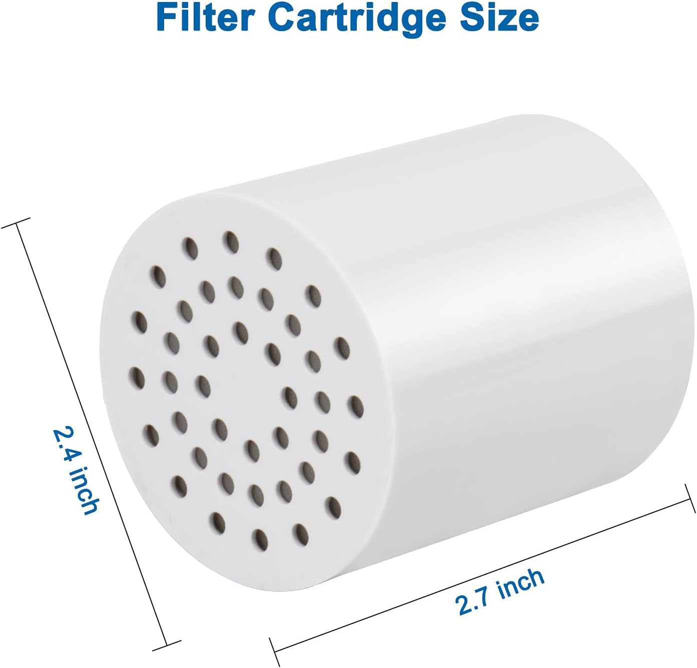 15 - Stage Replacement Cartridge Universal High Output Shower Filter with VC, Reduce Hard Water, Heavy Metal Impurity, Improve Skin & Hair, Fit Any Similar Filter (2 Pack)