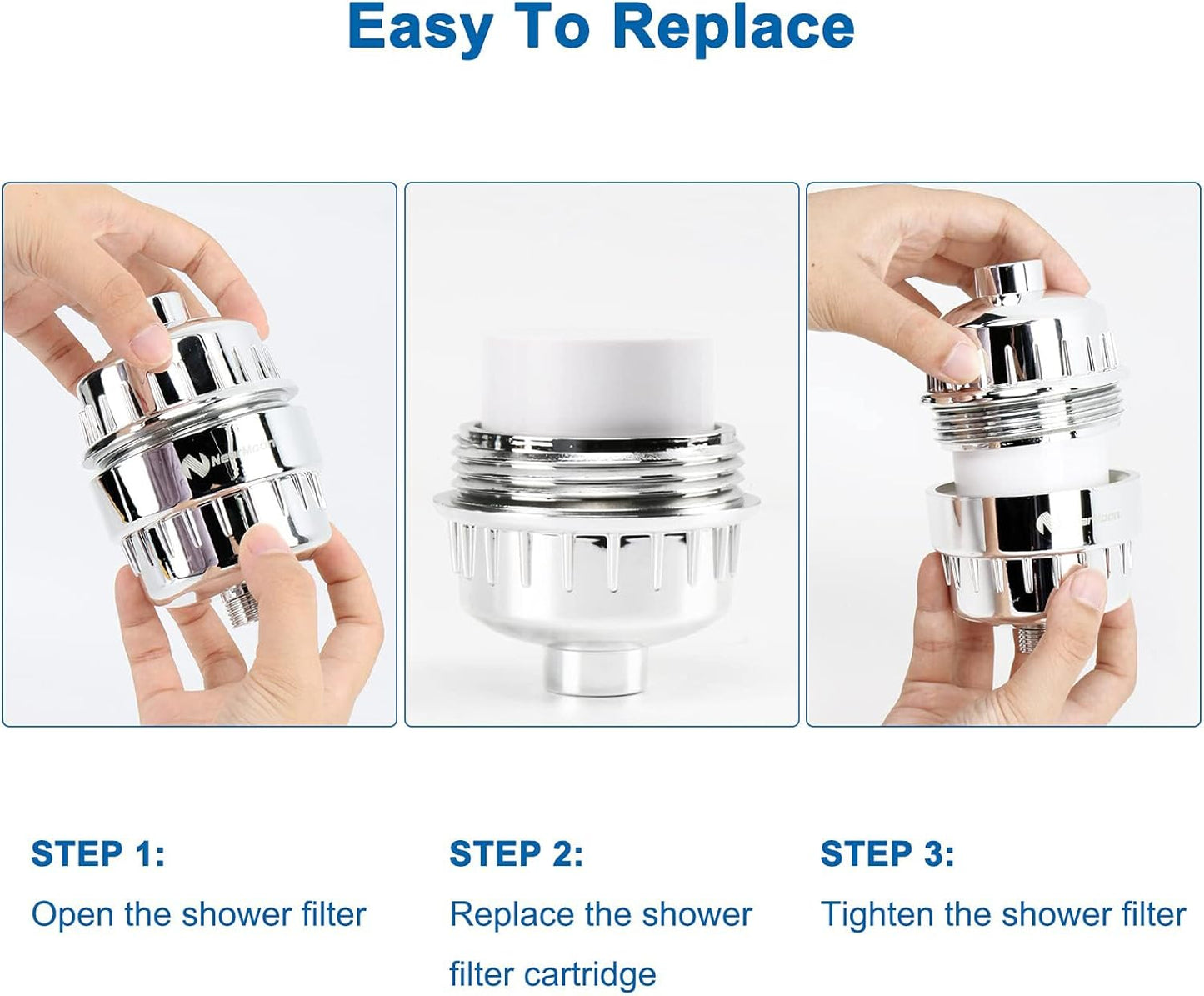 15 - Stage Replacement Cartridge Universal High Output Shower Filter with VC, Reduce Hard Water, Heavy Metal Impurity, Improve Skin & Hair, Fit Any Similar Filter (2 Pack)