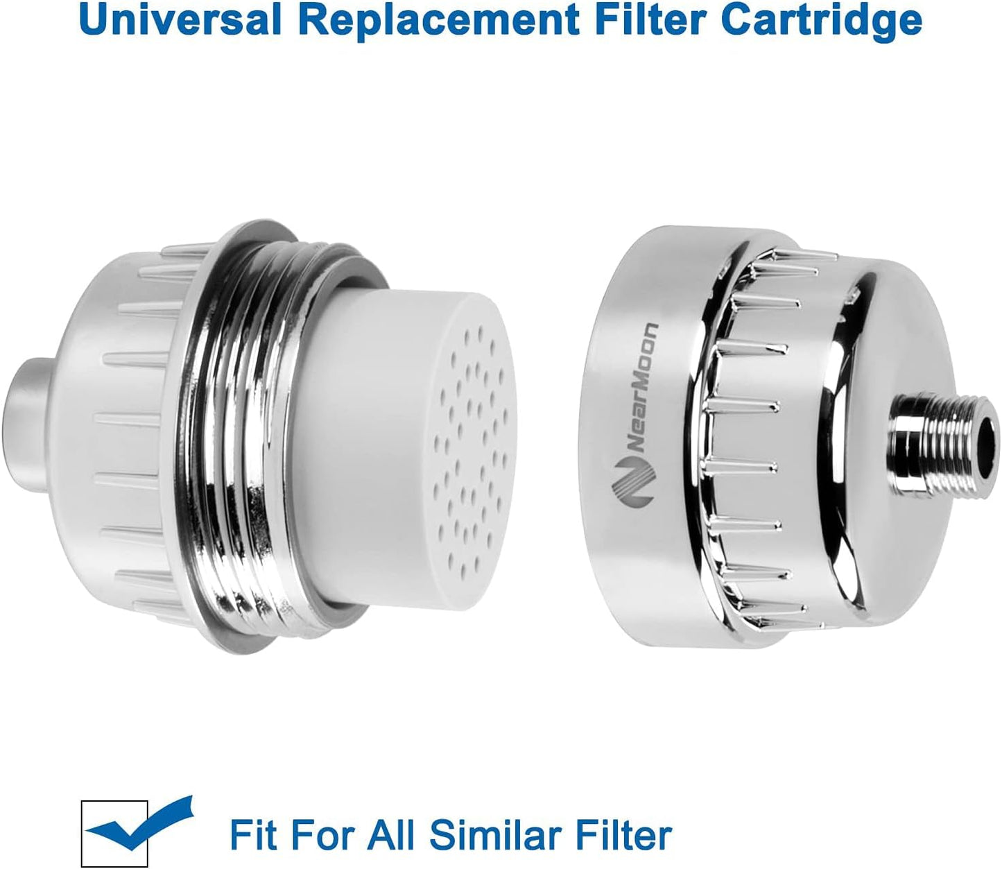 15 - Stage Replacement Cartridge Universal High Output Shower Filter with VC, Reduce Hard Water, Heavy Metal Impurity, Improve Skin & Hair, Fit Any Similar Filter (2 Pack)